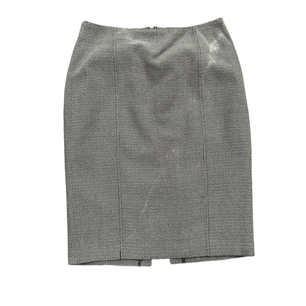 Worthington Black White Herringbone Pencil Skirt Women's Size 10 Career Work